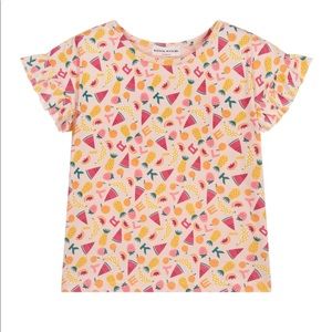 SONIA RYKIEL PARIS PINK COTTON FRUIT T-SHIRT 2Y